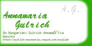 annamaria gulrich business card